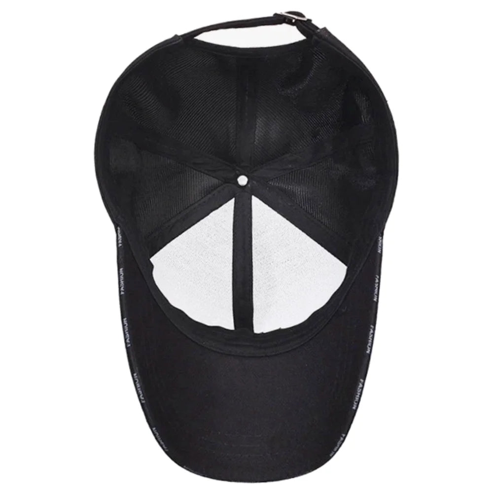 Unisex Summer Cap Classic Black Embroidered Baseball Cap For Men & Women
