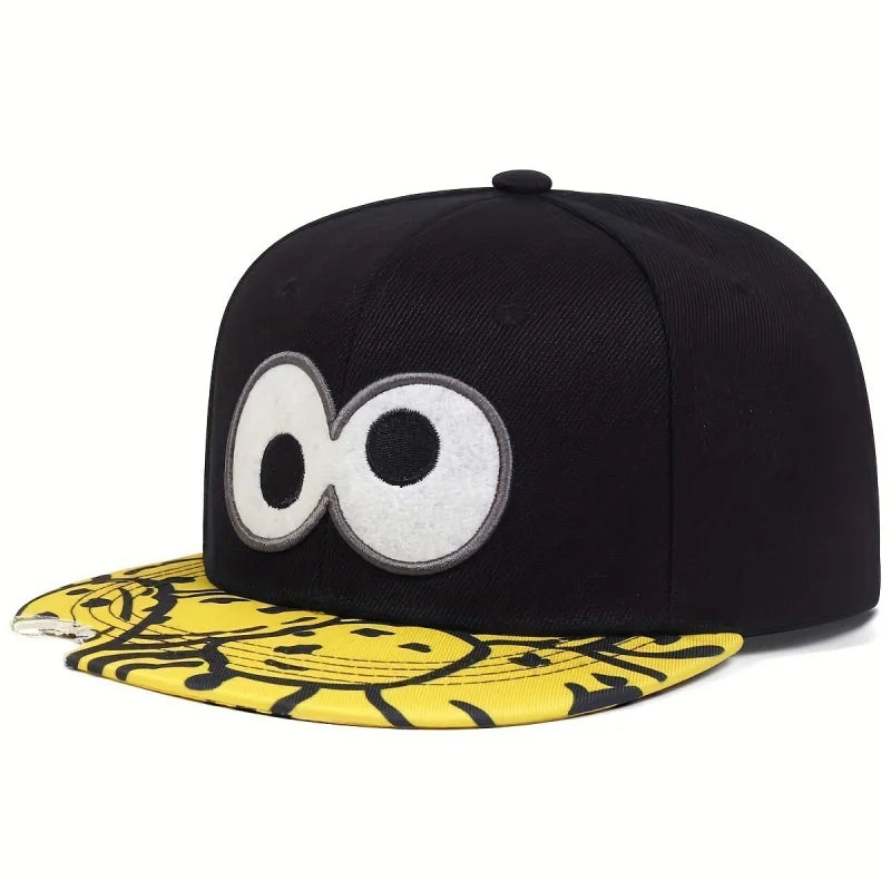Unisex Eye PIZZA Embroidery Hip Hop Hats Spring and Autumn Outdoor Adjustable Casual Baseball Caps Sunscreen Hat