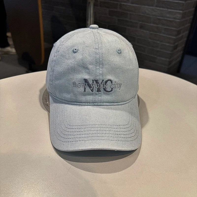 Unisex NYC Letter Embroidery Denim Baseball Cap