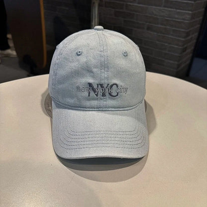 Unisex NYC Letter Embroidery Denim Baseball Cap