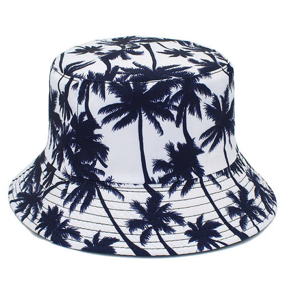Hawaii Double-Sided Coconut Tree Fisherman Hat Men's and Women's