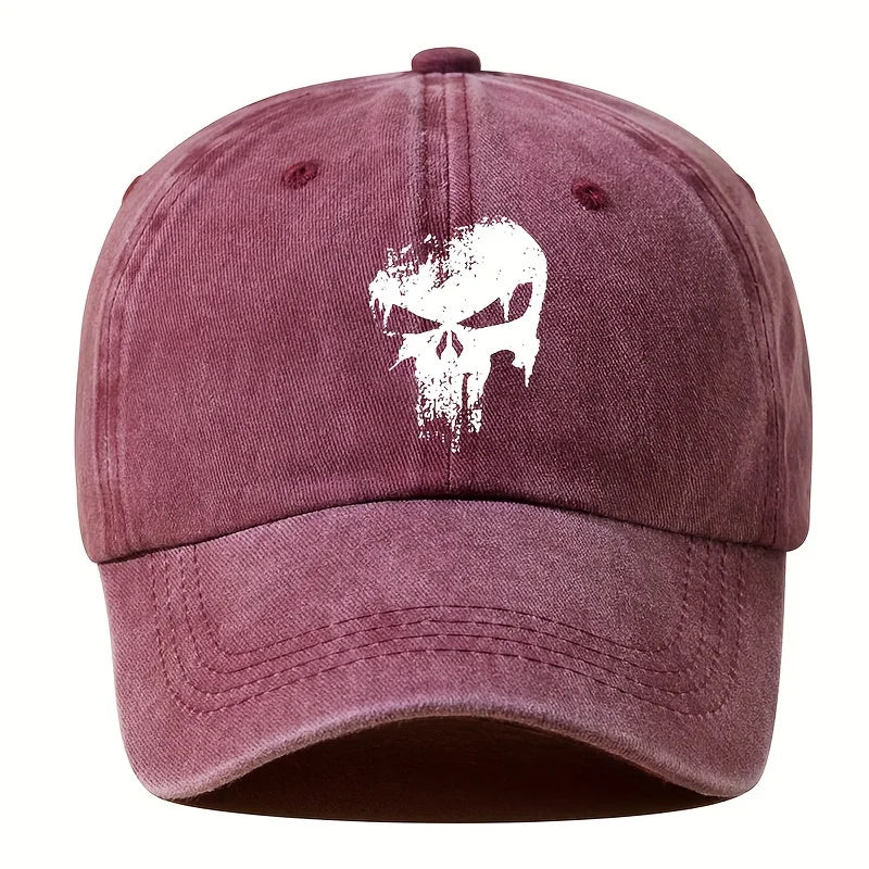 Printed Skull Baseball Hat Outdoor Sunshade Vacation Camping Travel