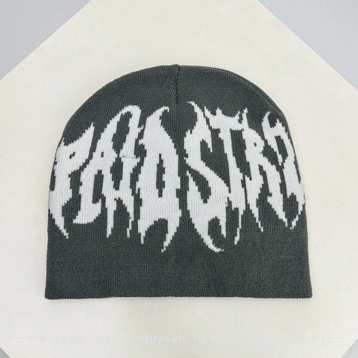 New Men Women Street Jacquard Flame Letters Knitted Hats