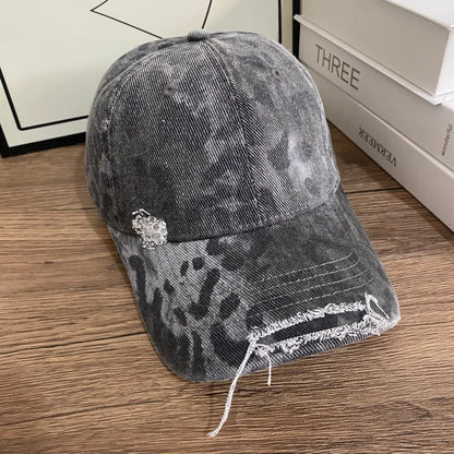 Fashion Leopard Printing Baseball Cap For Women Cotton Soft Top Women Caps