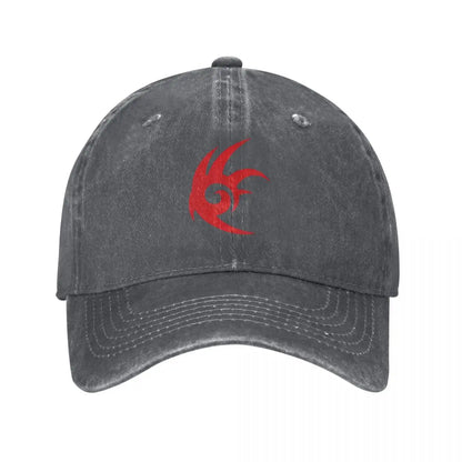 Hedgehog Shadow Baseball Caps Fashion Distressed Denim Cartoon