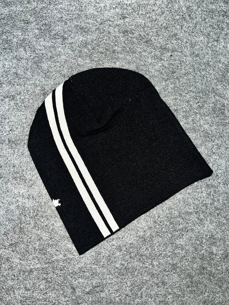 2026 New Trendy Brand Black Loose Soft Elastic Knitted Hat