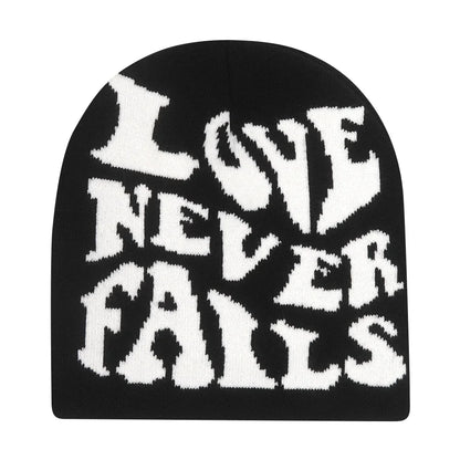 Y2K Letter Knitted Winter Autumn Beanie Cap Men Women