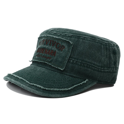 2026 New Embroidery Military Flat Top Hat