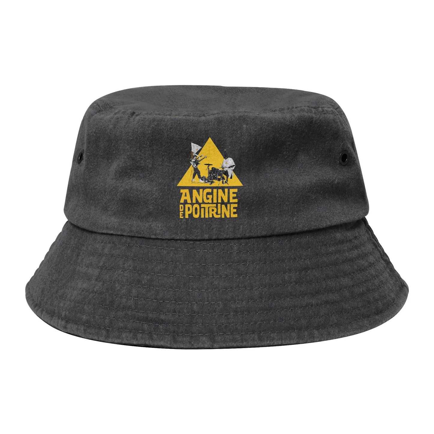 Street Angine De Poitrine Wearing Faces Band Bucket Hat