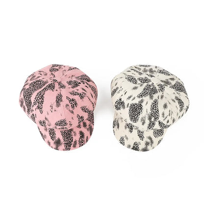 Leopard Print Octagonal Cap Women, Spring Autumn All-Match Beret