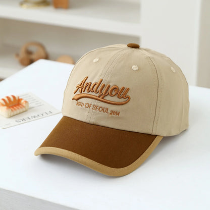 Children's Baseball Cap With 'And You Estd Of Seoul 2014' Embroidery Adjustable Sun Hat