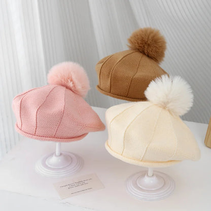 Foreign Trade Fashion Children's Knitted Beret Hat Autumn