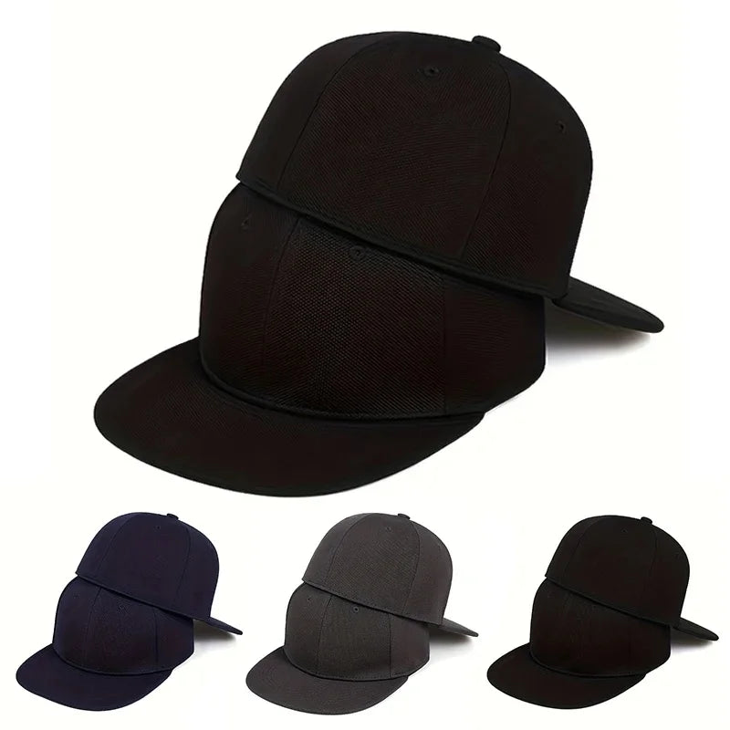 Not Adjustable Back Closed Snapback Caps Men Quality Hip Hop Fitted Hats Adult Solid Color Baseball Hats