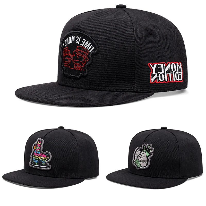 Snapback Cap Men Cool Hip Hop Caps Adult Cartoon Characters Embroidery Snapback Hats Men Women Hats