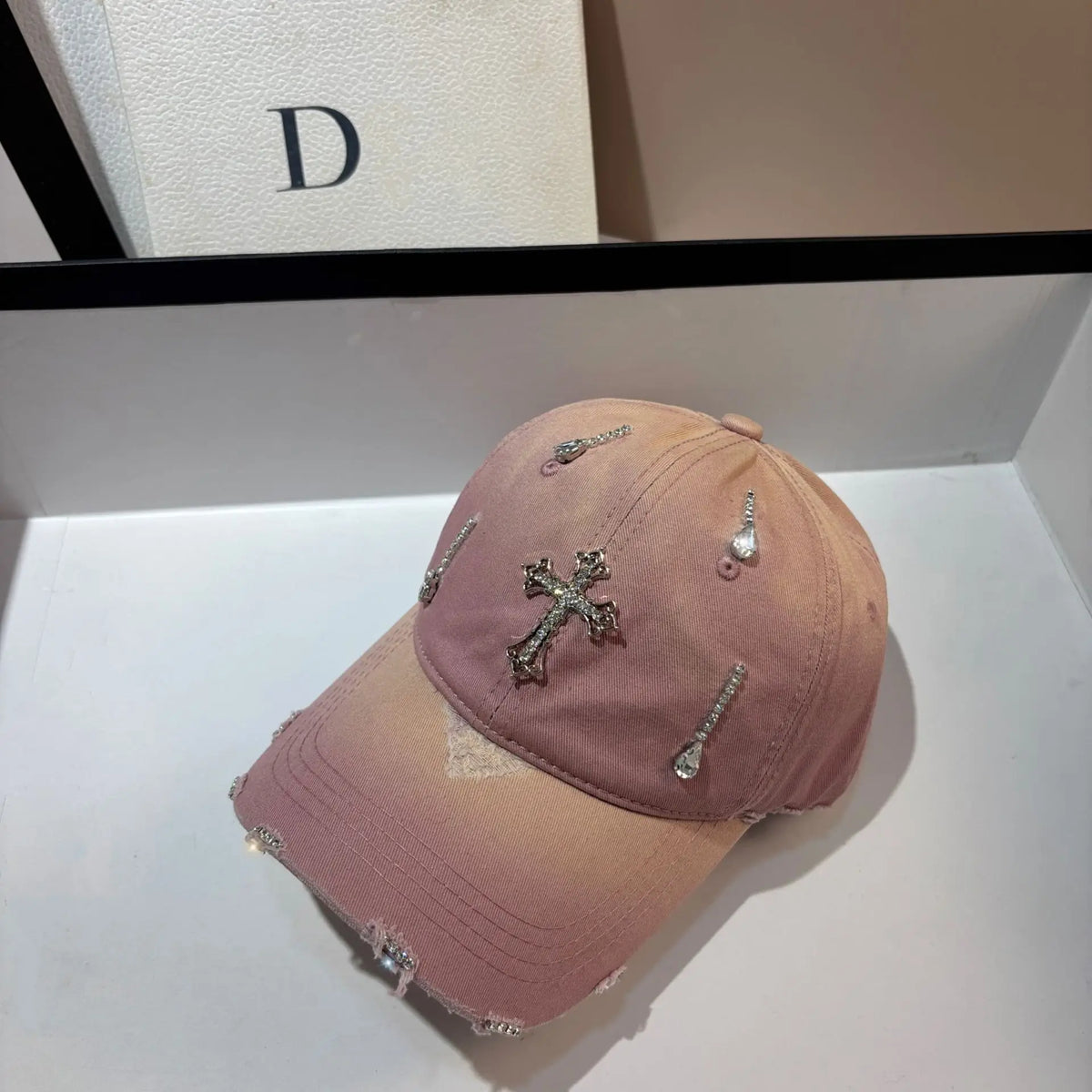 Fashion Rhinestone Cross Baseball Cap