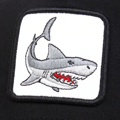 Unisex Shark Patch Embroidery Baseball Net Caps Spring Summer