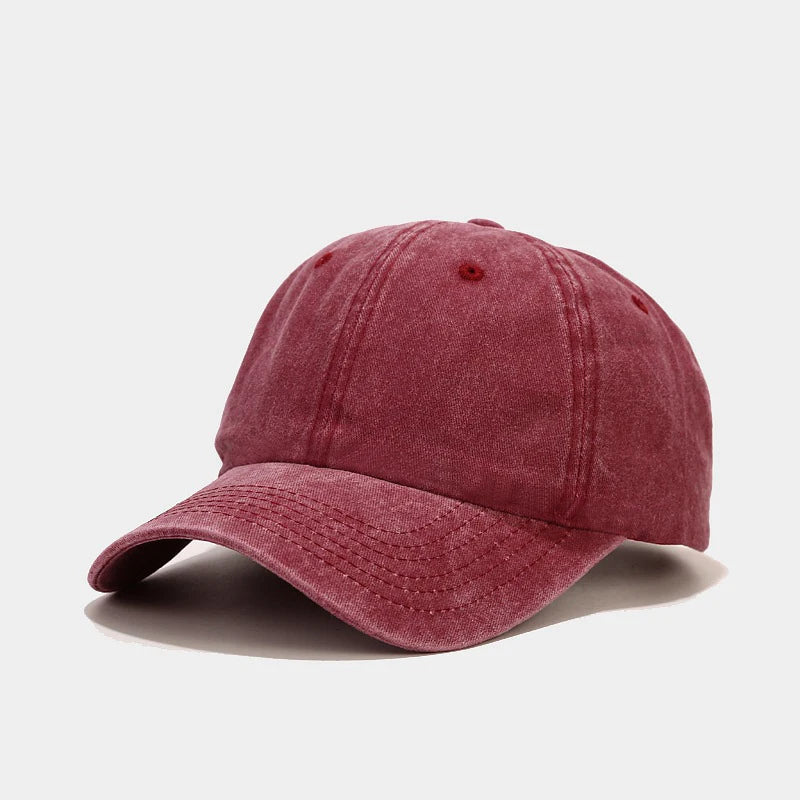 Spring Summer Cap Washed Cotton Baseball Cap Men Women