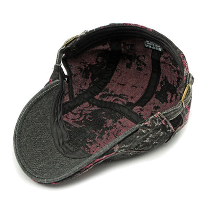 Spring Summer Denim Hat Adjustable Ivy Flat Cap Male Female Artist Painter Beret Hat