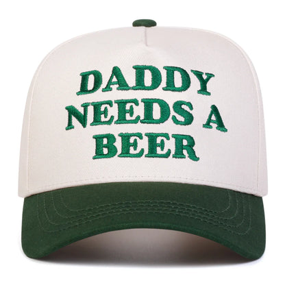 Unisex Daddy Needs A Beer Letter Embroidery Baseball Caps Spring Autumn Sports Cap