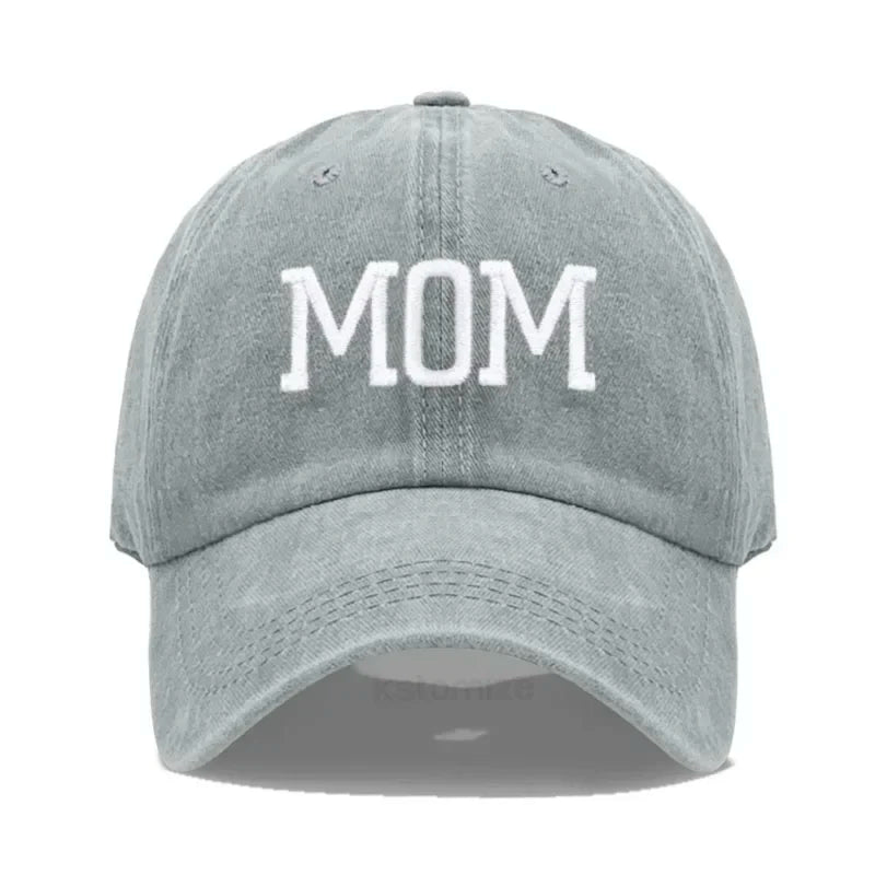 DAD MOM Embroidery Pure Cotton Baseball Cap Fashion Sport Golf Caps Sun Hat