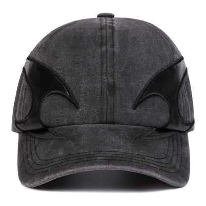 Unisex Boomerang Leather Label Wash Baseball Caps Spring and Autumn
