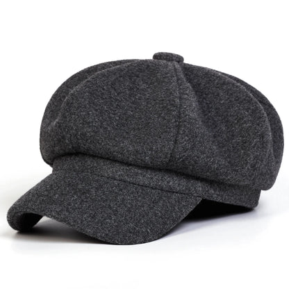 Woolen Solid Color Beret Fashion Outdoor Cotton Hat