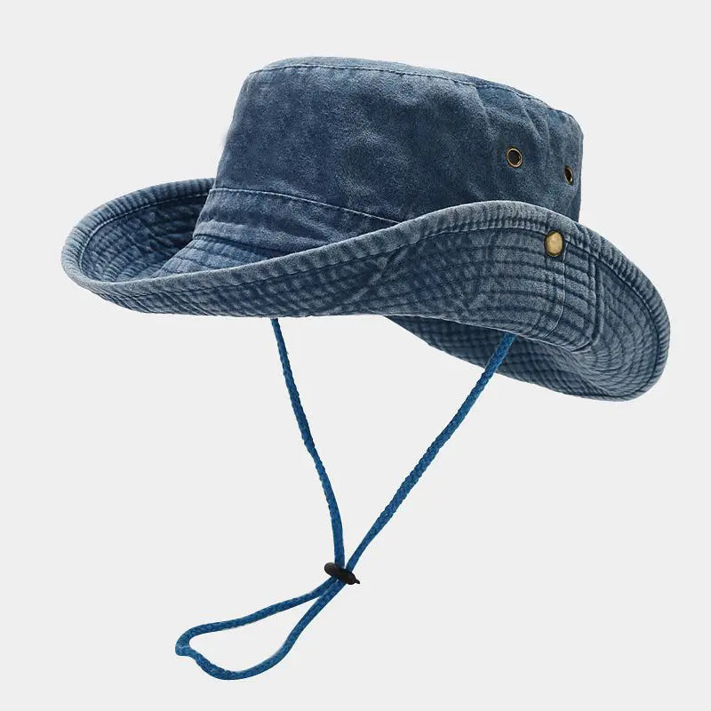 Four Seasons Cotton Solid Bucket Hat Fisherman Hat Outdoor Travel