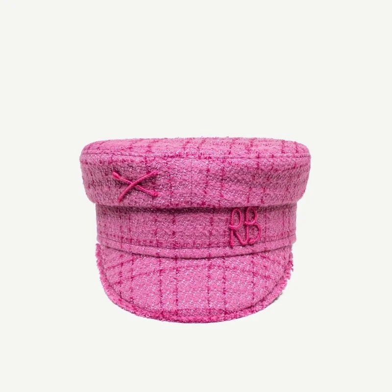 Multifunction Tweed Baker Boy Cap Women