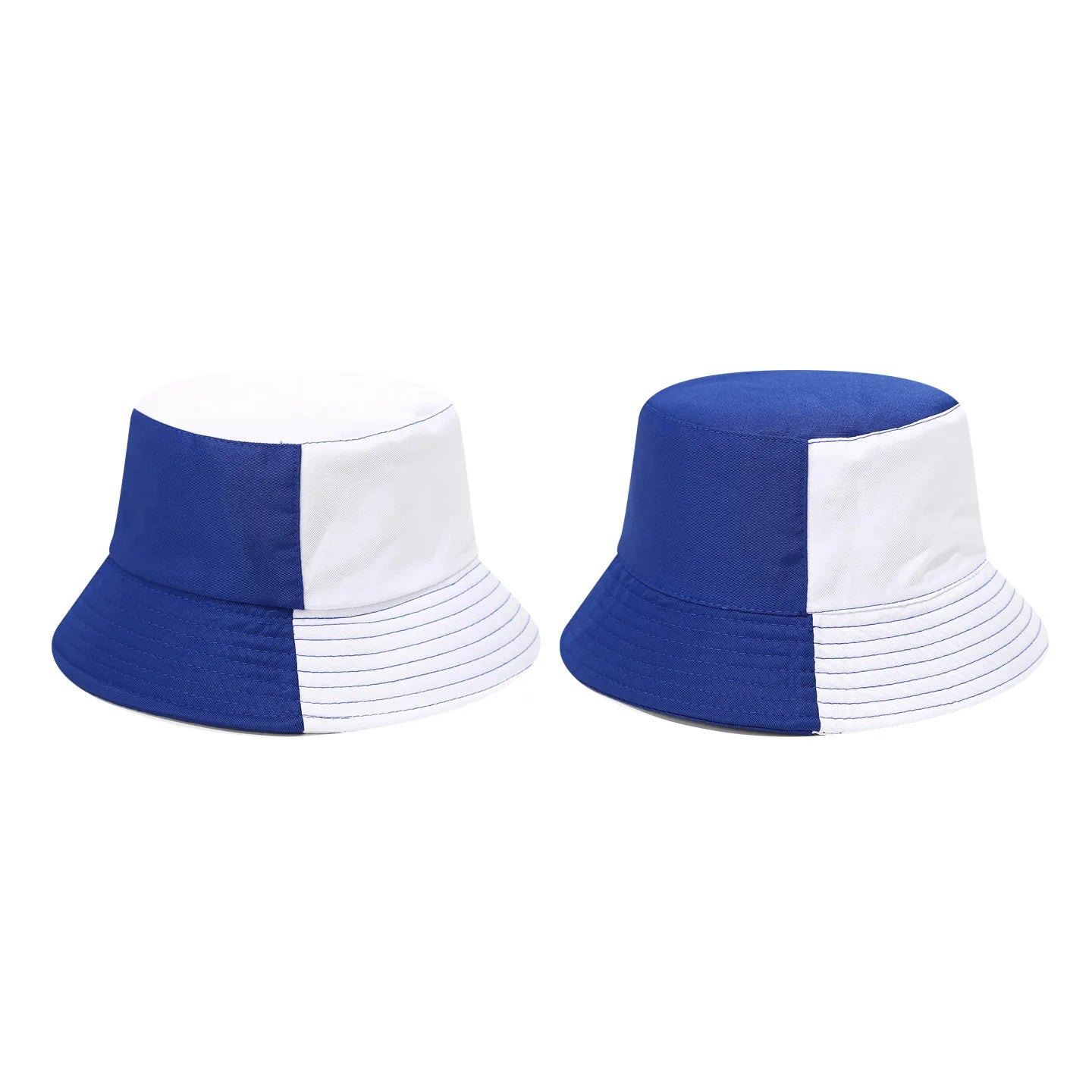 Black White Patchwork Bucket Hat Street Style Daily Wear Flat Top