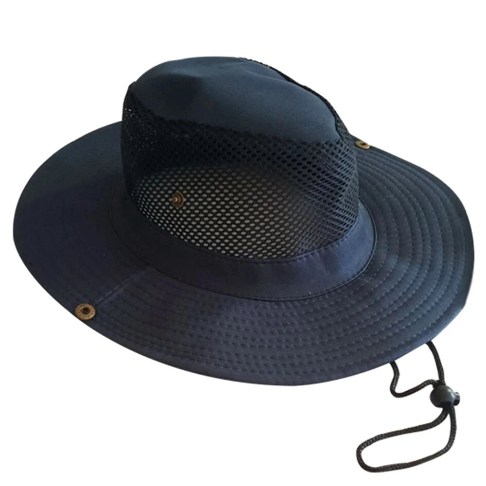 New Fishing Caps Men's Outdoor Hat Knight Cap Wide Straw Hat