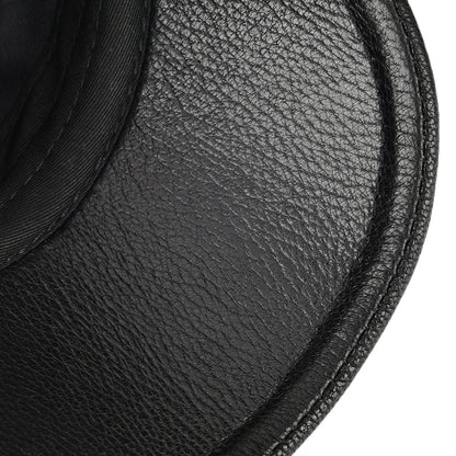 Lambskin Leather Ivy Newsboy Caps 6 Panel Cabbie Beret Hat
