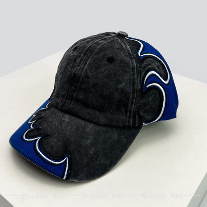 New Men Women American Street Embroidered Flame Baseball Hats