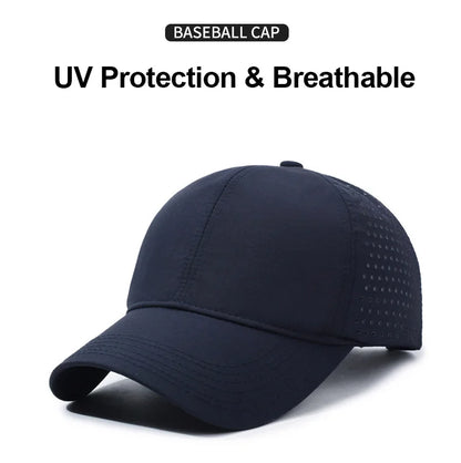 Cycling Baseball Cap Mesh Breathable Sun Hat Quick Dry Lightweight Fishing UV Protection Outdoor Summer Casual Cap