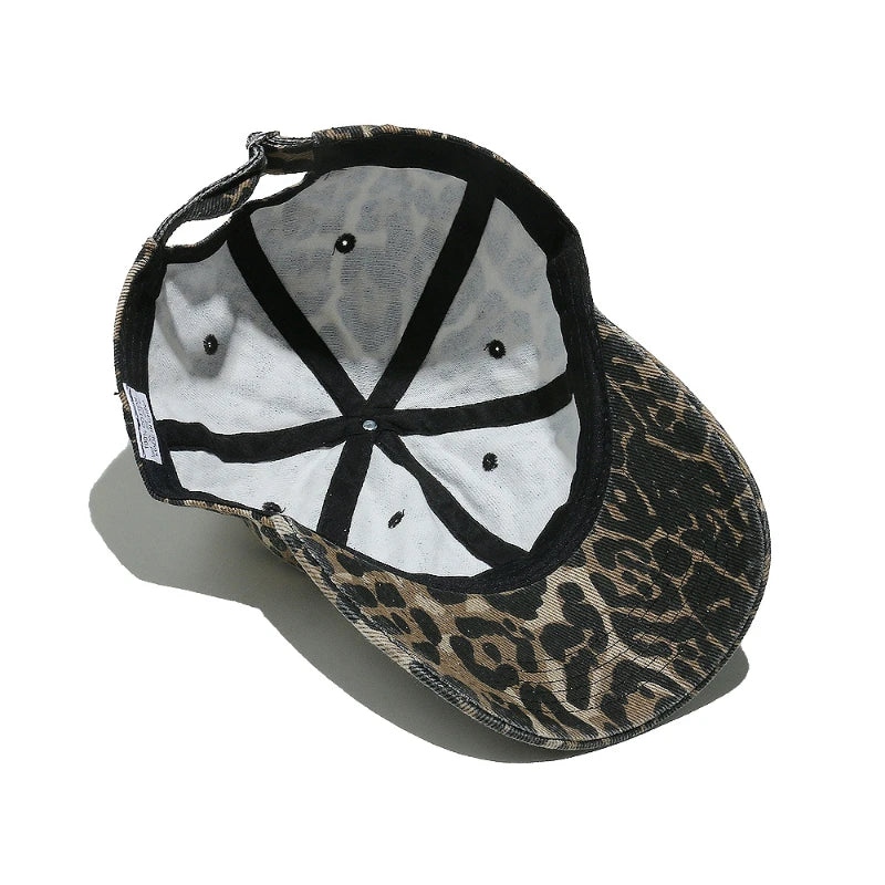 New Four Seasons Cap Women Outdoor Shade Leopard Print Baseball Cap Men