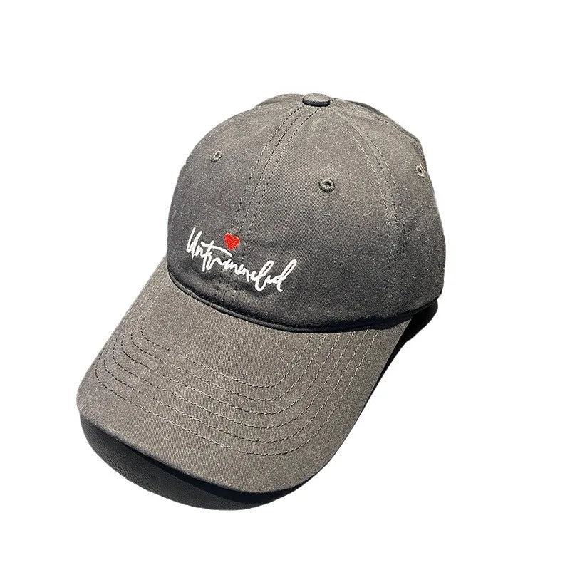 Fashion Korean Style Love Embroidery Letter Baseball Cap