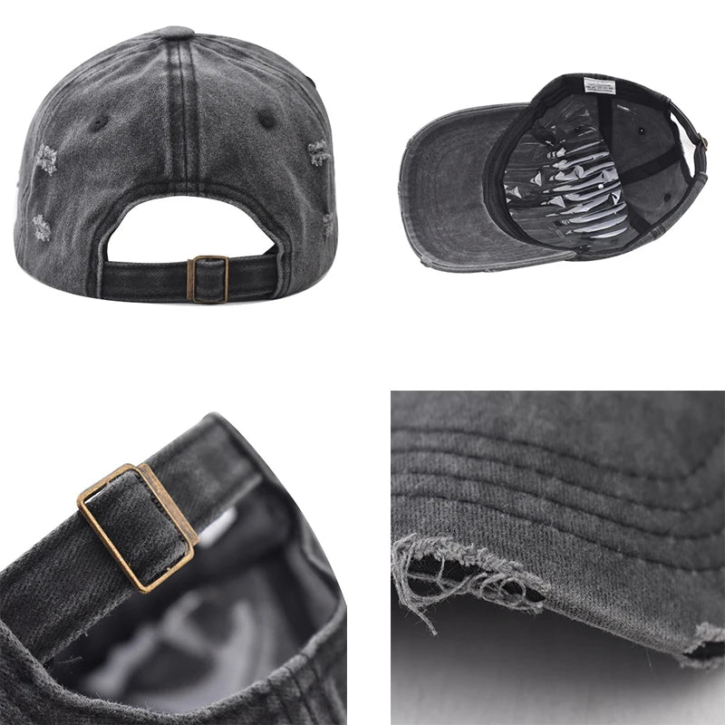 Distressed Baseball Cap Dad Hats For Men Women Vintage