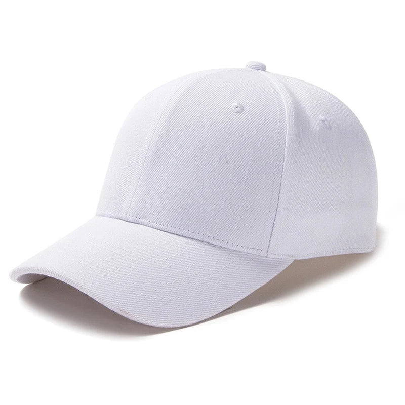 Adjustable Polyester Baseball Cap Unisex Solid Color Dad Hat