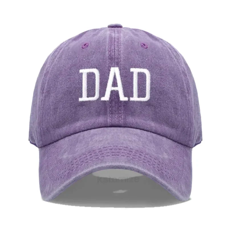 DAD MOM Embroidery Pure Cotton Baseball Cap Fashion Sport Golf Caps Sun Hat