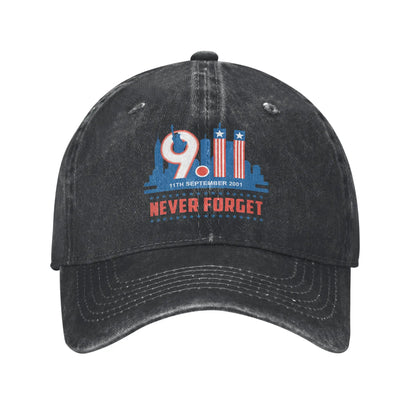 Never Forget September 11 2001 Memorial Day American Flag Casual Baseball Cap