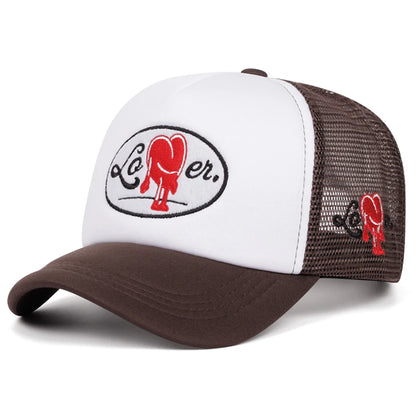 Fashion Simple Baseball Hat Laen Cartoon Love Embroidery Street Hip Hop Hat