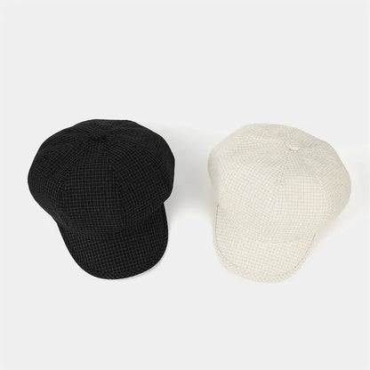 Spring And Summer Cotton Geometric Print Octagonal Hats
