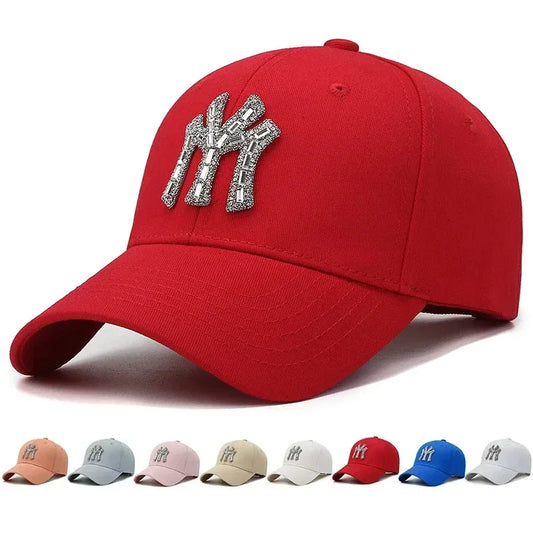 MY Rhinestone Hat Female Spring and Fall Street Casual Baseball Cap