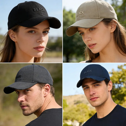 Unisex Summer Cap Classic Black Embroidered Baseball Cap For Men & Women