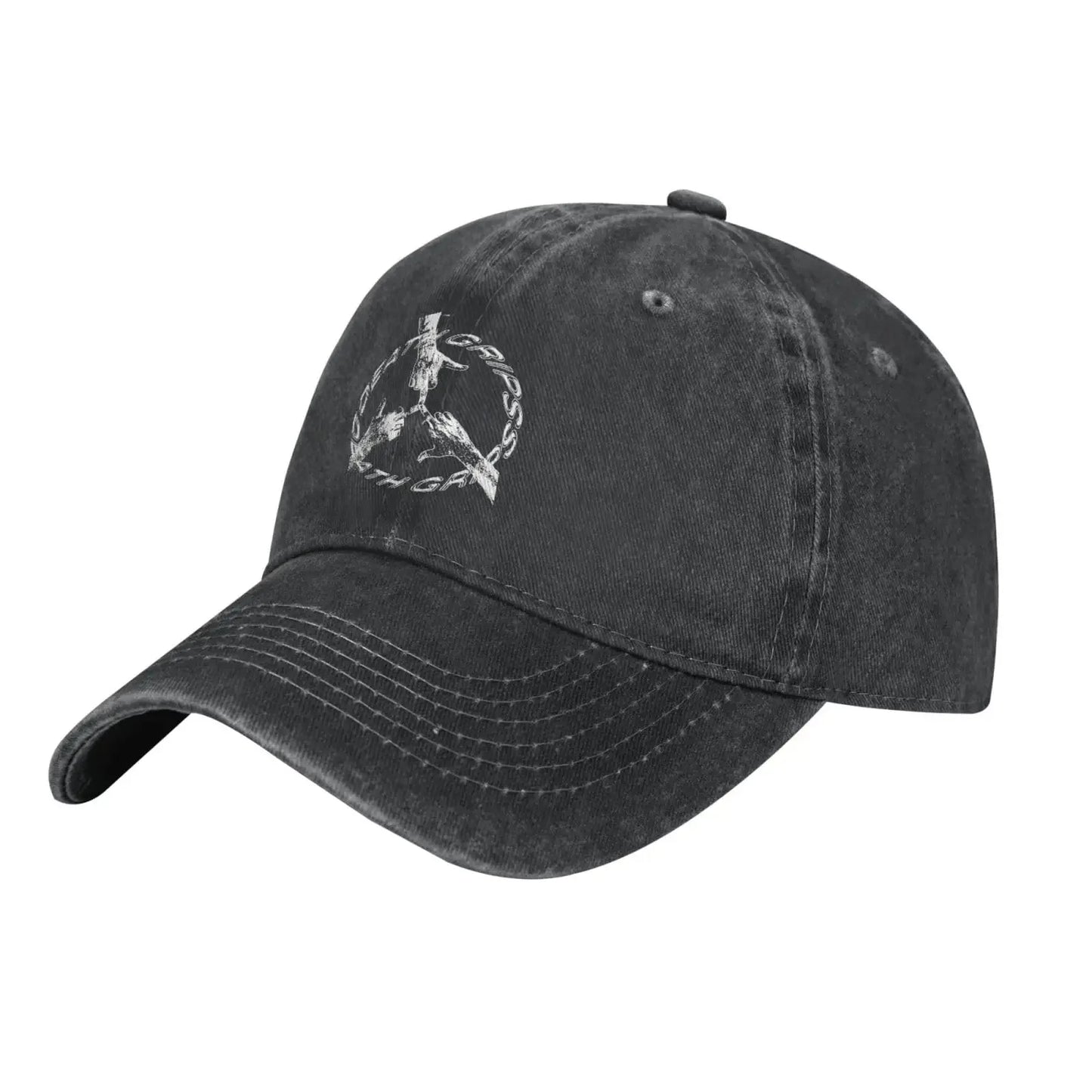 Death Rock Grips Music Denim Hat Baseball Cap