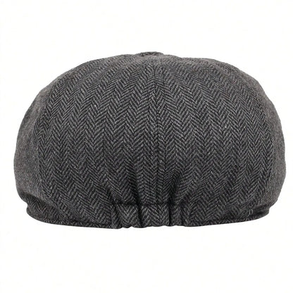 Label Herringbone Newsboy Caps Men British Painters Hats
