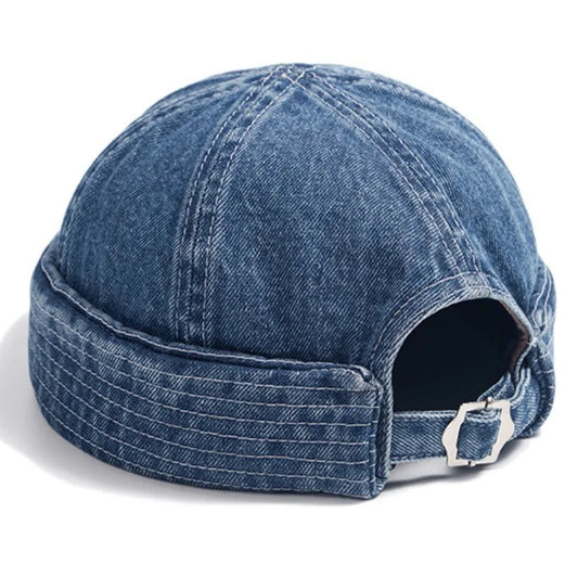 Vintage Denim Brimless Melon Cap For Men Women