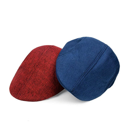 Cotton And Linen Solid Color Thin Beret Sports Hat Fashion Hat Breathable Hat
