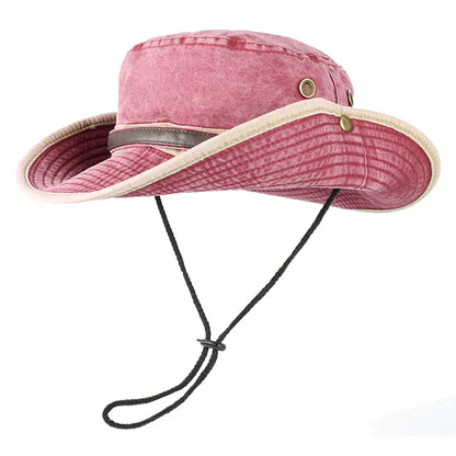 Bucket Hat With Leather Belt Men Women Sunhat 2026