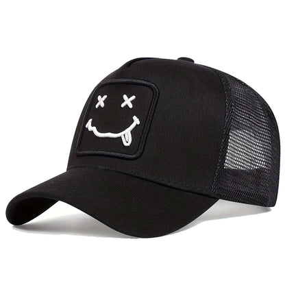 Unisex XX Tongue Sticking Embroidery Baseball Net Caps Spring Summer