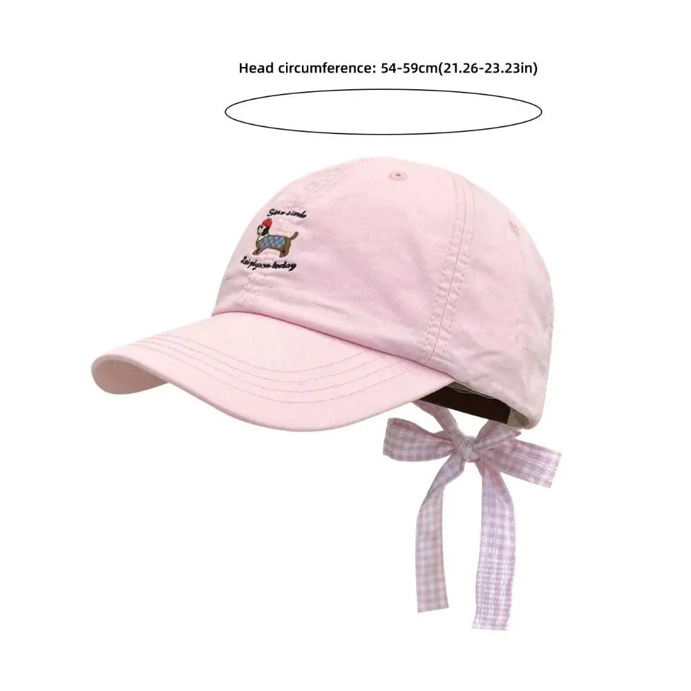 New Breathable Baseball Cap Bow Tie Sun Protection Duckbill Hat